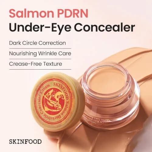 SKINFOOD Salmon PDRN Dark Circle Concealer Cream - 0.35 Oz | Full Coverage for Dark Spots & Wrinkles thumbnail 2