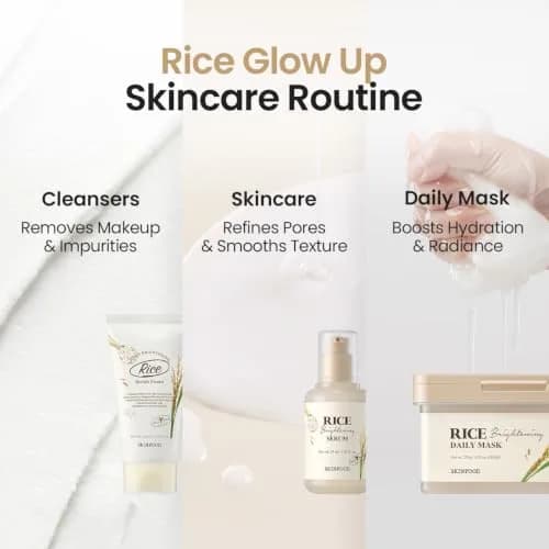 SKINFOOD Rice Mask Wash Off 3.5oz | Gently Exfoliates & Softens with Nutrient-Rich Rice thumbnail 8