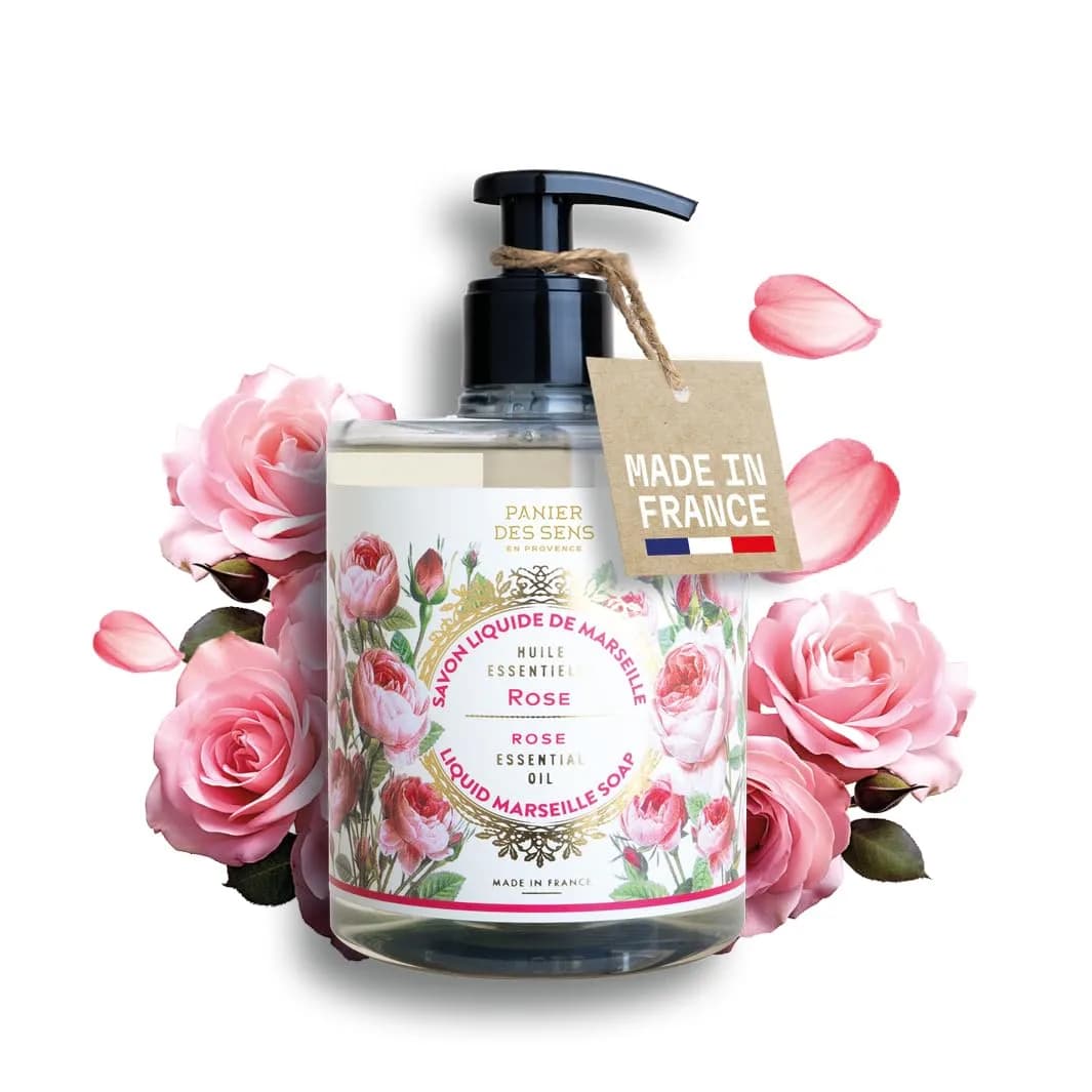 Panier des Sens Rejuvenating Rose Liquid Hand Soap 500ml (16.9 Fl Oz) | French Savon de Marseille Tradition - main product image