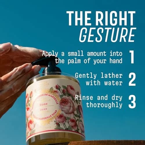 Panier des Sens Rejuvenating Rose Liquid Hand Soap 500ml (16.9 Fl Oz) | French Savon de Marseille Tradition thumbnail 6