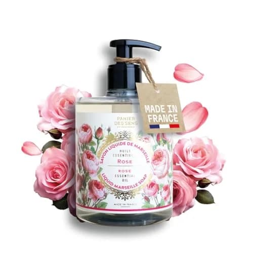 Panier des Sens Rejuvenating Rose Liquid Hand Soap 500ml (16.9 Fl Oz) | French Savon de Marseille Tradition thumbnail 1