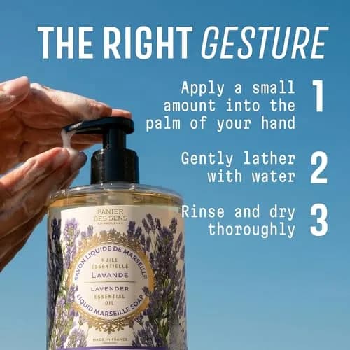 Panier des Sens Lavender Liquid Hand Soap 500ml (16.9 fl oz) | French Savon de Marseille Tradition thumbnail 6