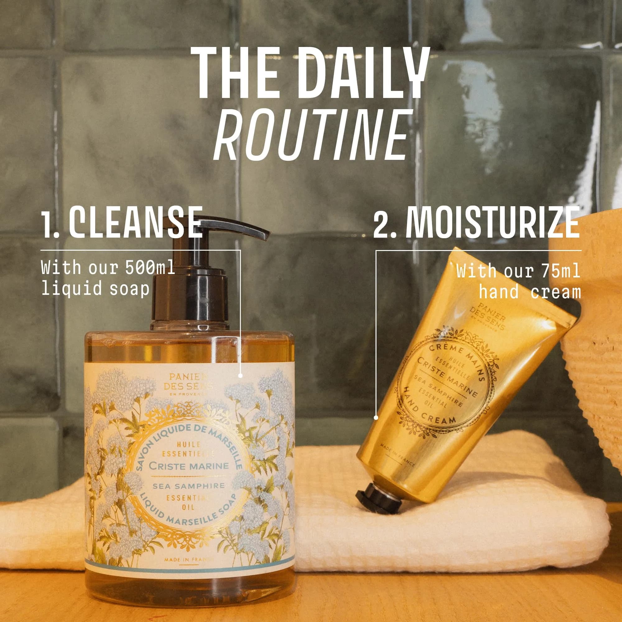 Panier des Sens Sea Samphire Liquid Hand Soap 500ml (16.9 fl oz) | French Savon de Marseille Tradition - view 7