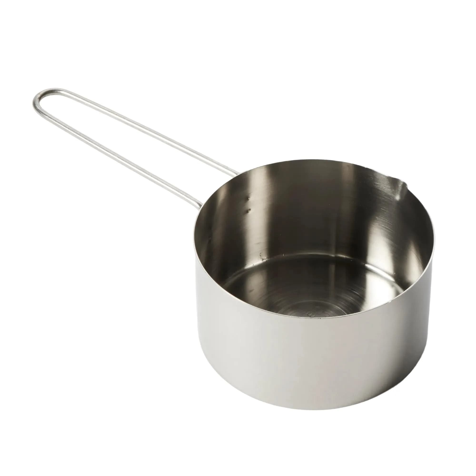 American Metalcraft Stainless Steel Measuring Cup 1.25 Cup | Sturdy Wire Handle, Dishwasher Safe