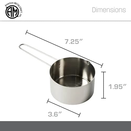 American Metalcraft Stainless Steel Measuring Cup 1.25 Cup | Sturdy Wire Handle, Dishwasher Safe thumbnail 4