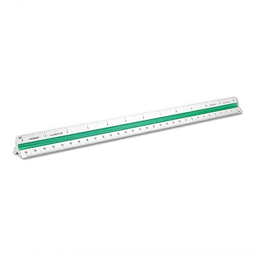 Alumicolor Aluminum Engineer Color-Coded Drafting Scale 12in (30.48cm) | Precision Engineering Tool thumbnail 1