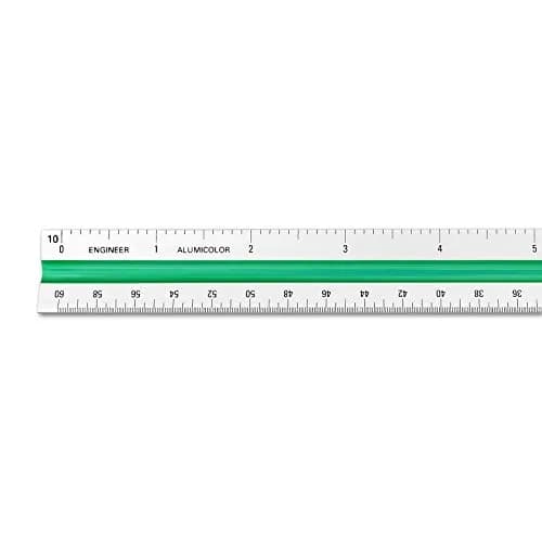 Alumicolor Aluminum Engineer Color-Coded Drafting Scale 12in (30.48cm) | Precision Engineering Tool thumbnail 2