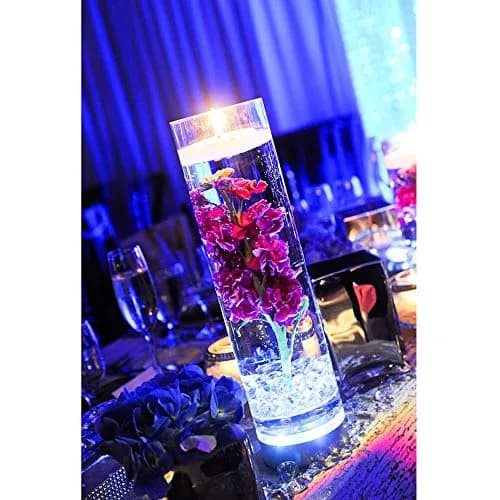 WGVI Thick Weighted Clear Cylinder Glass Vases 3" W x 12" H | Elegant Floral Display (120 chars) thumbnail 5