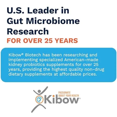 Kibow Renadyl Probiotic Capsules 60 Count (156 g) | Kidney Health Support with 45 Billion CFUs thumbnail 4
