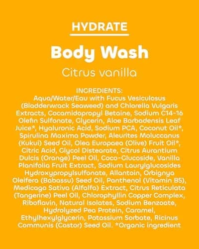 The Seaweed Bath Co. Hydrate Body Wash, Citrus Vanilla, 12 oz | Nourishing, Vegan, Sensitive Skin Friendly thumbnail 8