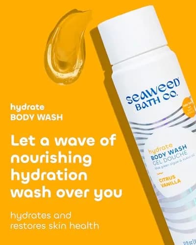 The Seaweed Bath Co. Hydrate Body Wash, Citrus Vanilla, 12 oz | Nourishing, Vegan, Sensitive Skin Friendly thumbnail 2