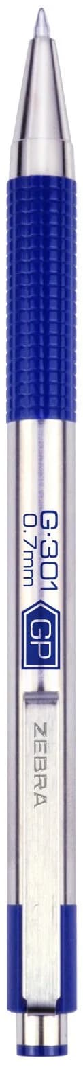Zebra Pen STEEL G-301 Retractable Gel Pen, Blue Ink, 0.7mm, 2-Pack | Smooth Writing for Students & Professionals - view 2