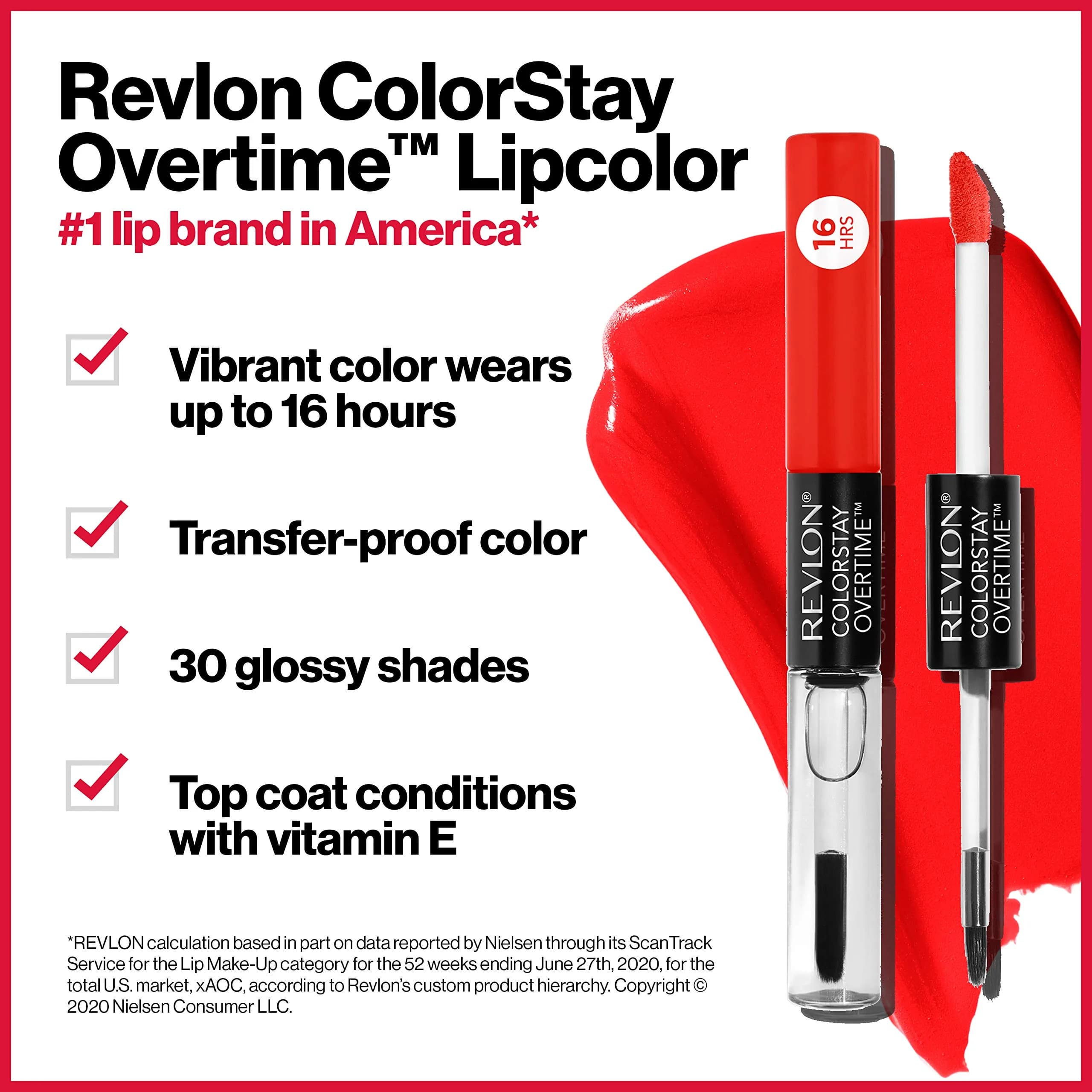Revlon Liquid Lipstick with Clear Lip Gloss, ColorStay Overtime Lipcolor, Dual Ended with Vitamin E, 410 Perennial Peach, 0.07 Fl Oz thumbnail 3