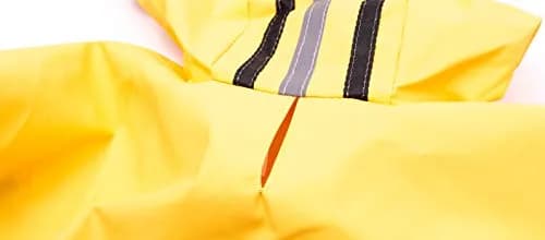 Fashion Pet Raincoat X-Small | Water Resistant Yellow Dog Rain Jacket with Hood & Reflective Strips thumbnail 3