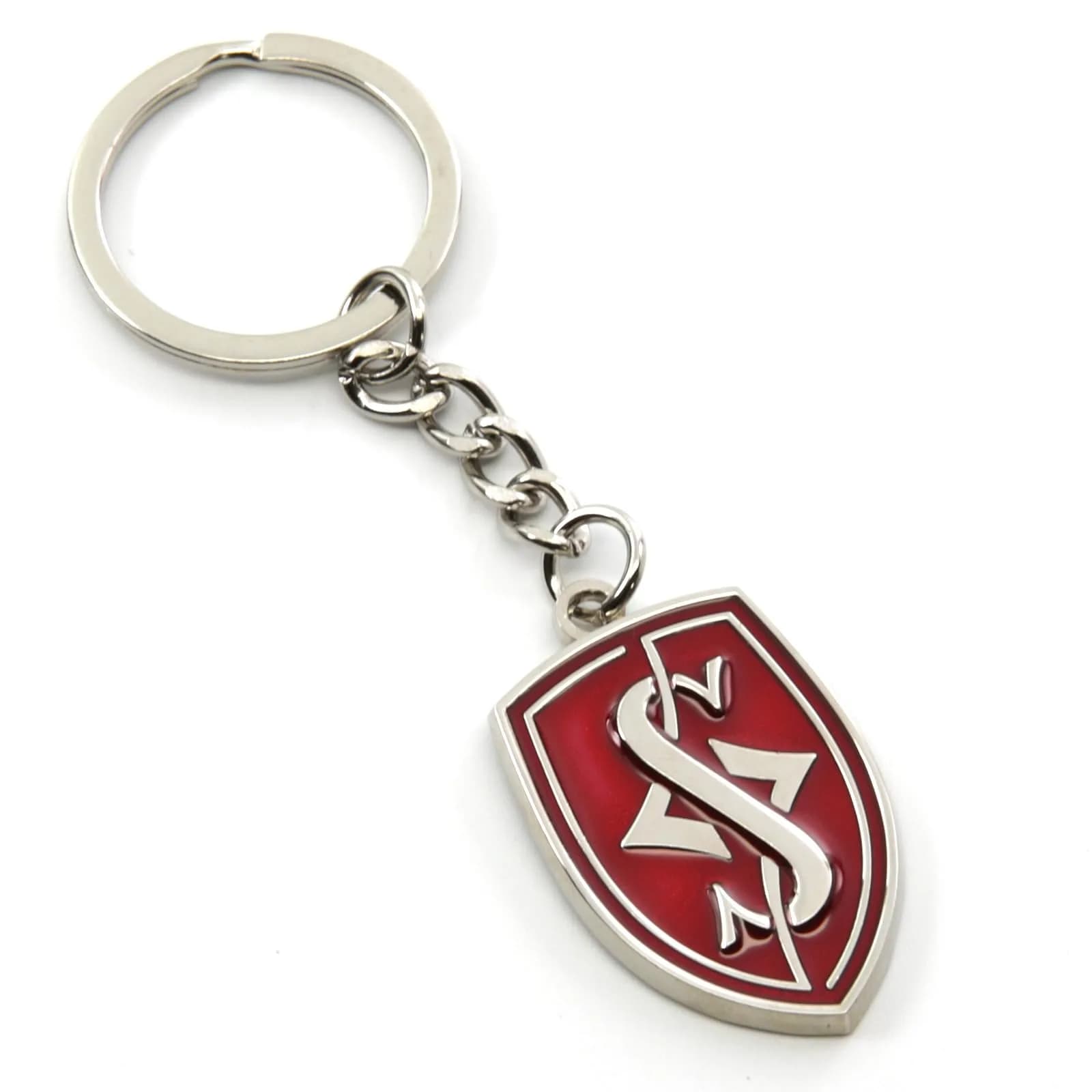 Rotary13B1 Silvia Logo Keychain - Red | Double Sided Logo, 25mm x 35mm, Unisex