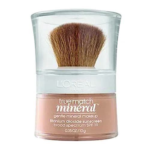 L'Oreal Paris True Match Mineral Loose Powder Foundation, Natural Buff, 0.35oz | SPF 19, Sheer to Medium Coverage, Sensitive Skin Friendly thumbnail 1