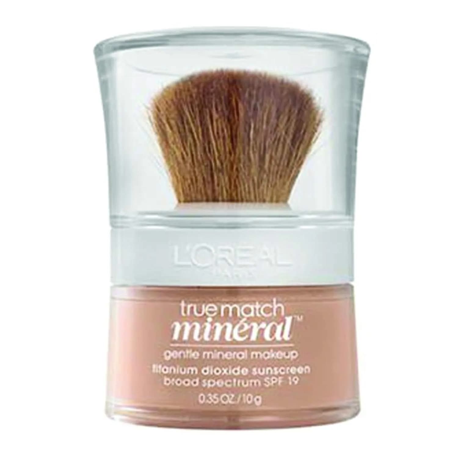 L'Oreal Paris True Match Mineral Loose Powder Foundation, Natural Buff, 0.35oz | SPF 19, Sheer to Medium Coverage, Sensitive Skin Friendly