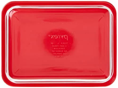 Pyrex 3-Cup Rectangular Glass Food Storage Container with Lid, 712ml (24 Fl Oz) | Airtight & Leak-Resistant for Indian Kitchens thumbnail 3