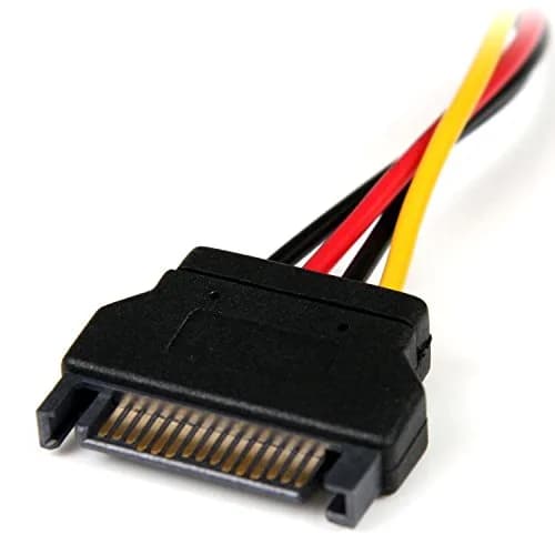 StarTech.com 6 inch SATA to LP4 Power Adapter Cable, Black | Connects IDE Drives to SATA Power thumbnail 2