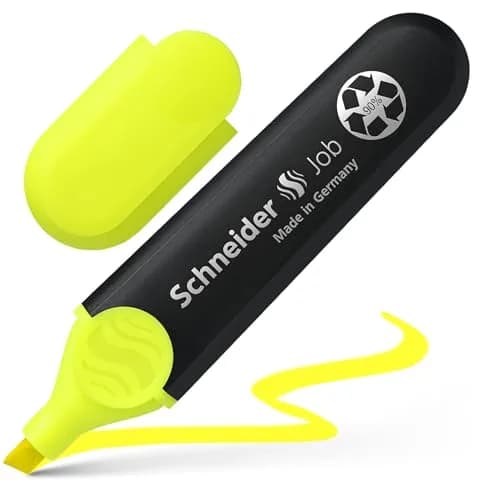 Schneider Job Highlighter Yellow Chisel Tip 10-Pack | Fluorescent Ink, 1-5mm Line Width thumbnail 4