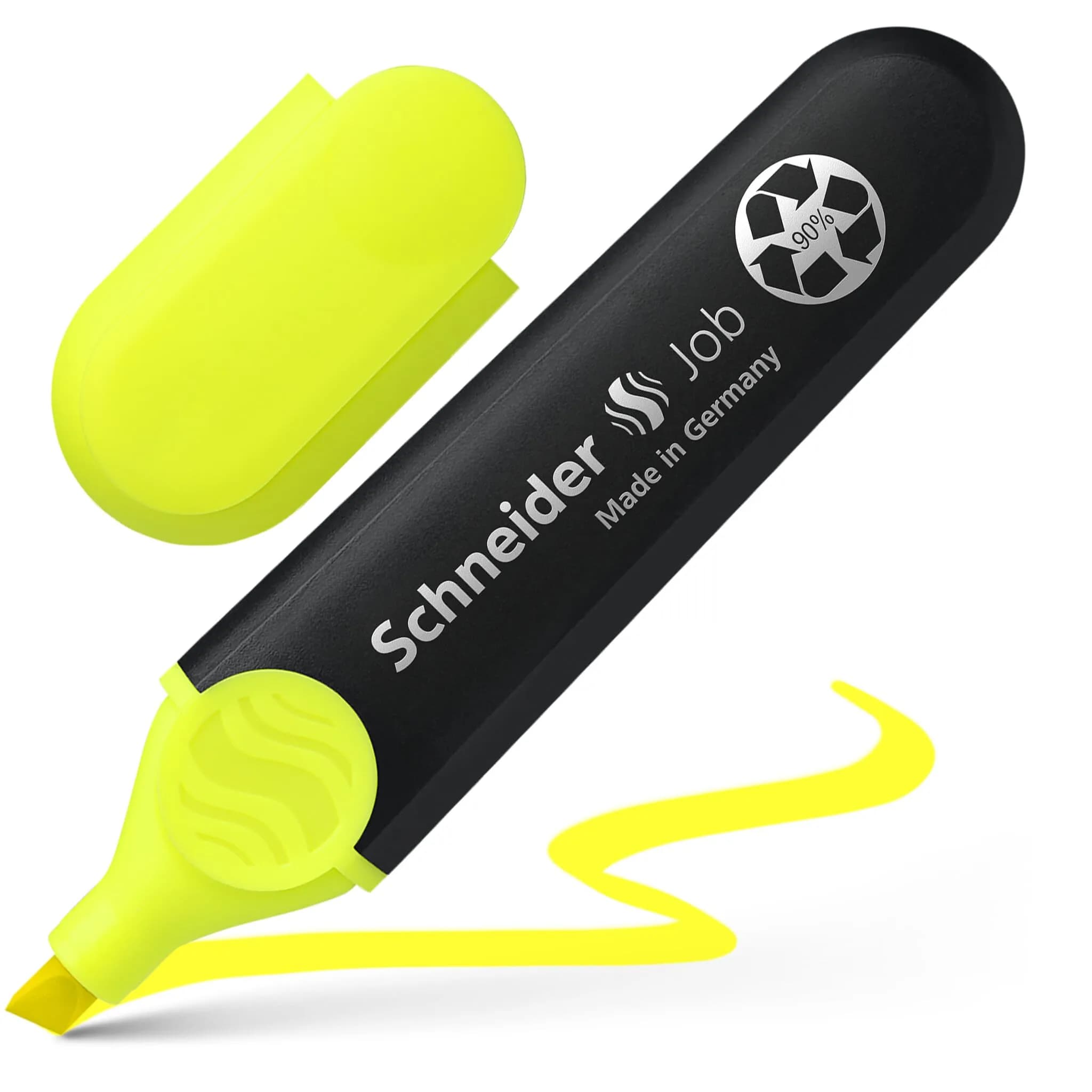 Schneider Job Highlighter, Chisel Tip, Yellow Ink, Box of 10 | Fade & Light Resistant - view 4
