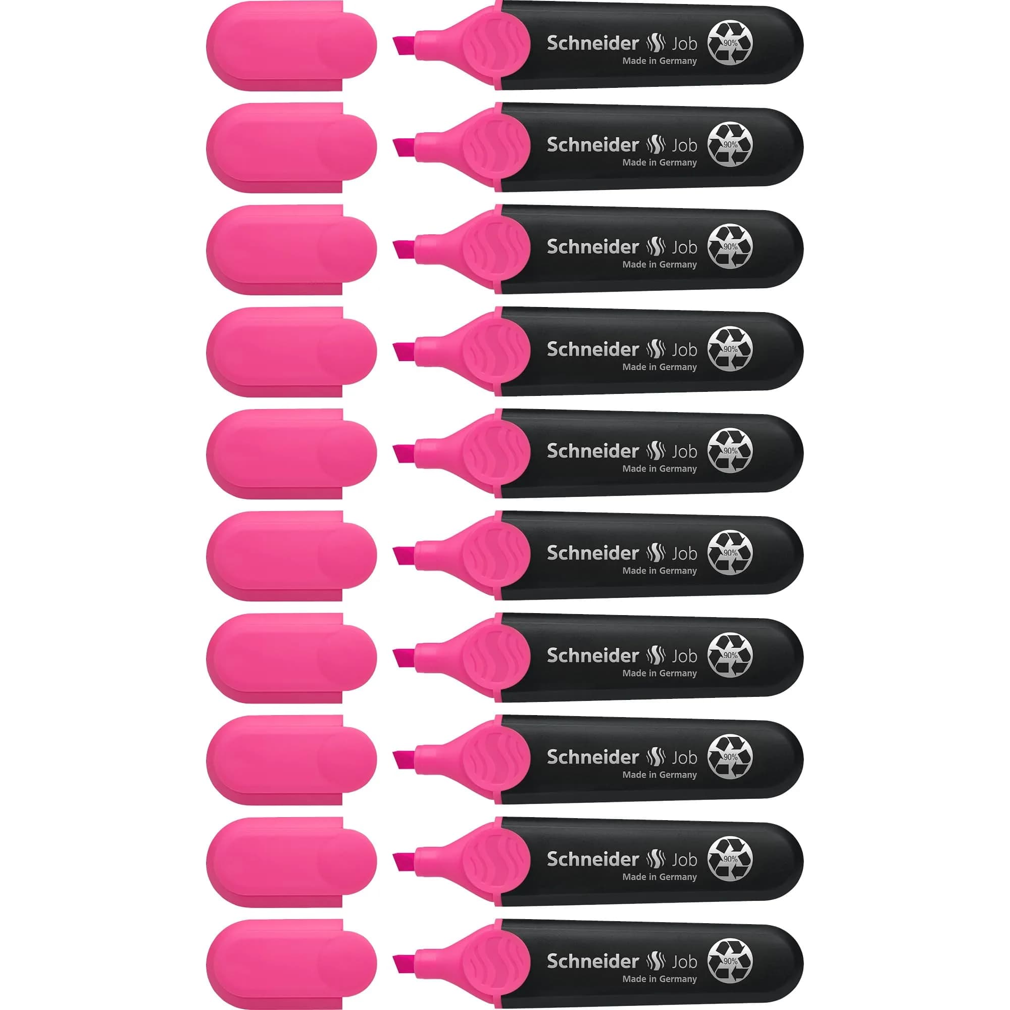 Schneider Job Highlighter Chisel Tip 1 + 5 mm Pink Ink Pack of 10 | Fade-Resistant Ink - main product image