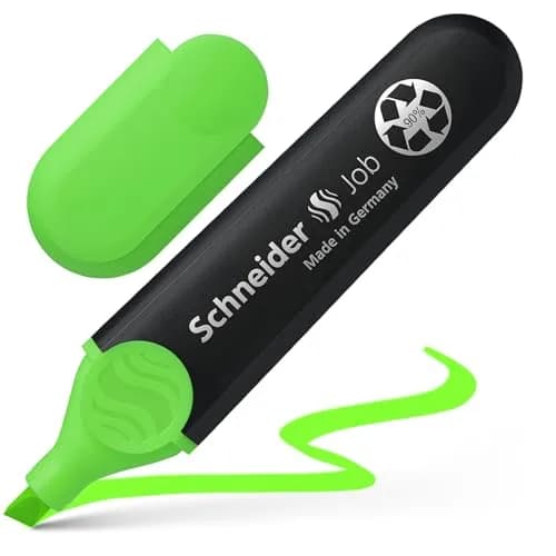 Schneider Job Highlighter Chisel Tip 1-5mm Green Ink 10-Pack | Fade-Resistant Ink for Documents thumbnail 4