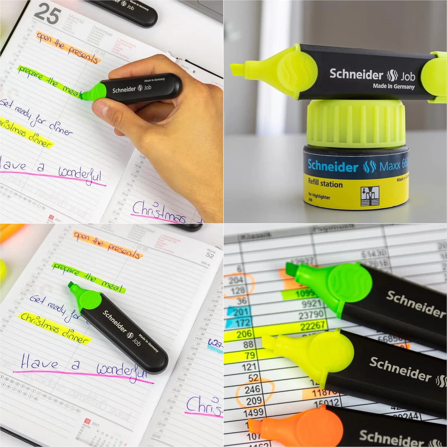 Schneider Job Highlighter Chisel Tip 1-5mm Green Ink 10-Pack | Fade-Resistant Ink for Documents - view 3