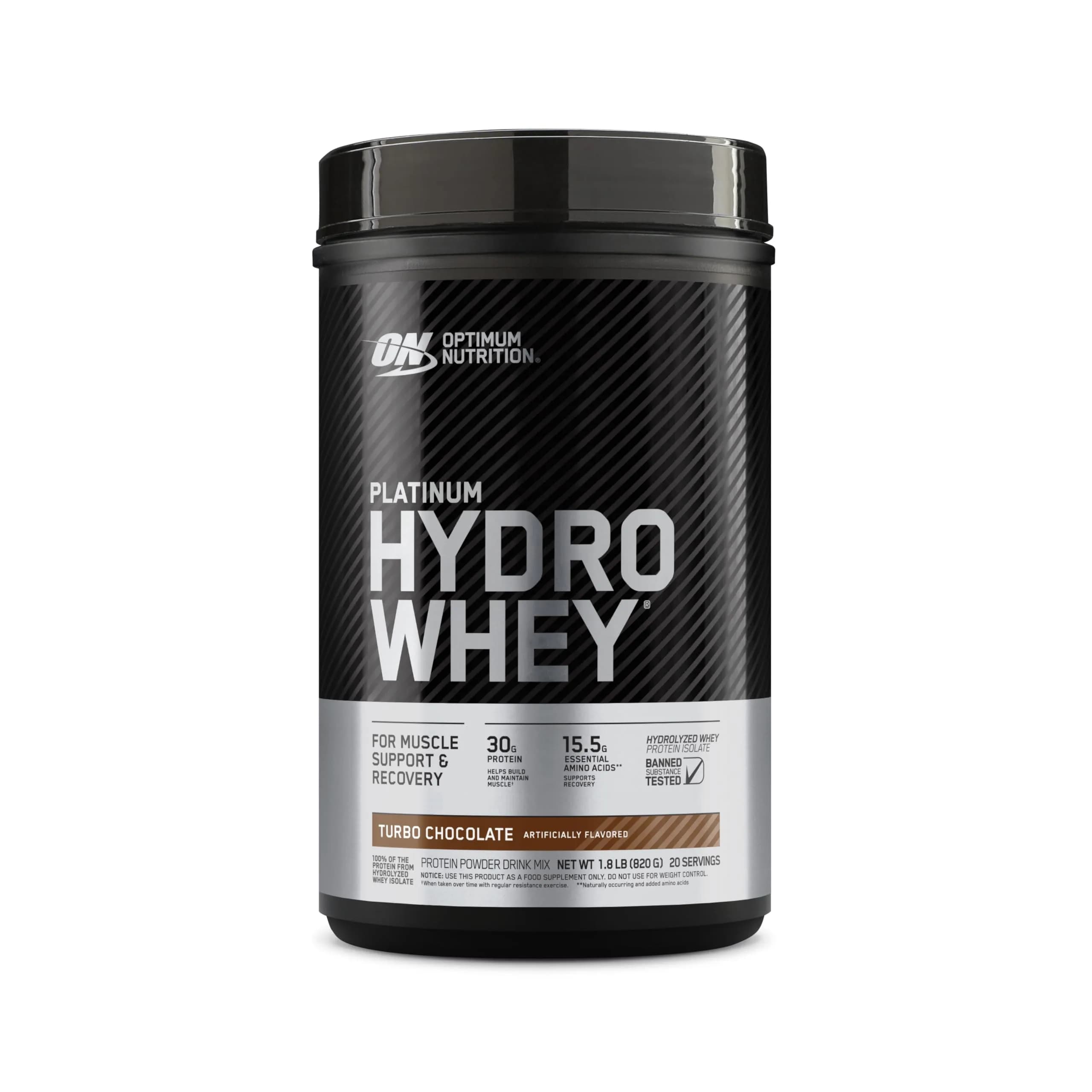 Optimum Nutrition Platinum Hydrowhey Protein Powder, Velocity Vanilla, 907g (2 LB) | Hydrolyzed Whey Isolate for Rapid Recovery — Turbo Chocolate / 1.8 Pound