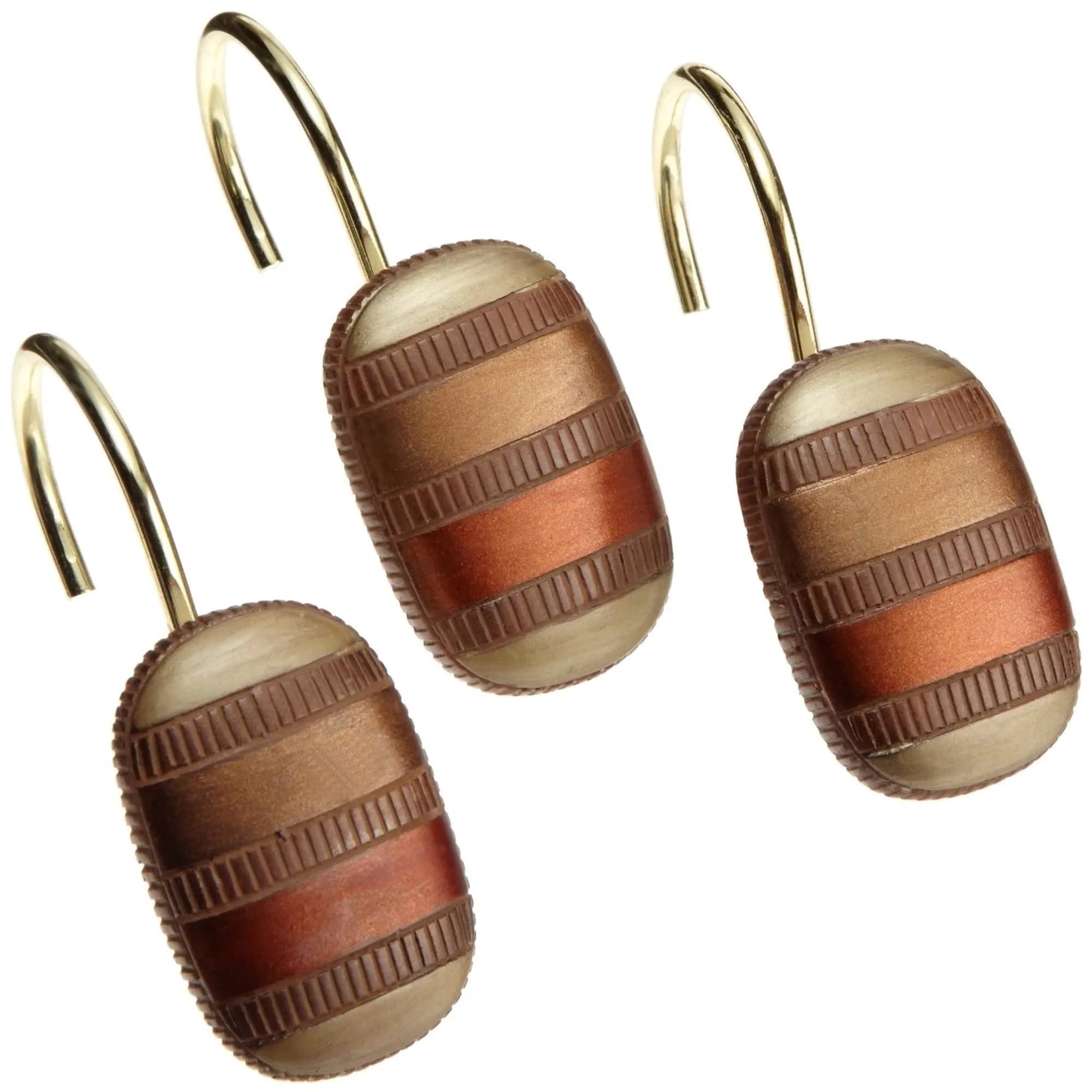 Popular Bath Contempo Shower Hooks 2 in x 2 in | Modern Classic Spice Design (70-120 chars)