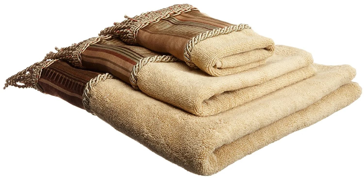 Popular Bath Contempo 3 Piece Towel Set | Modern Silver Cotton Towels (24x48, 16x24, 12x12) | Elegant Bathroom Decor