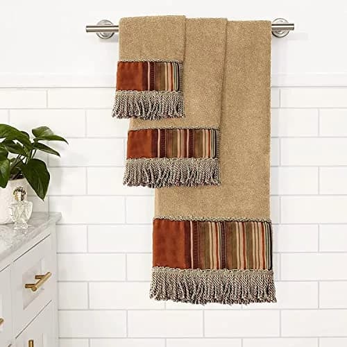 Popular Bath Contempo 3 Piece Towel Set | Modern Silver Cotton Towels (24x48, 16x24, 12x12) | Elegant Bathroom Decor thumbnail 2