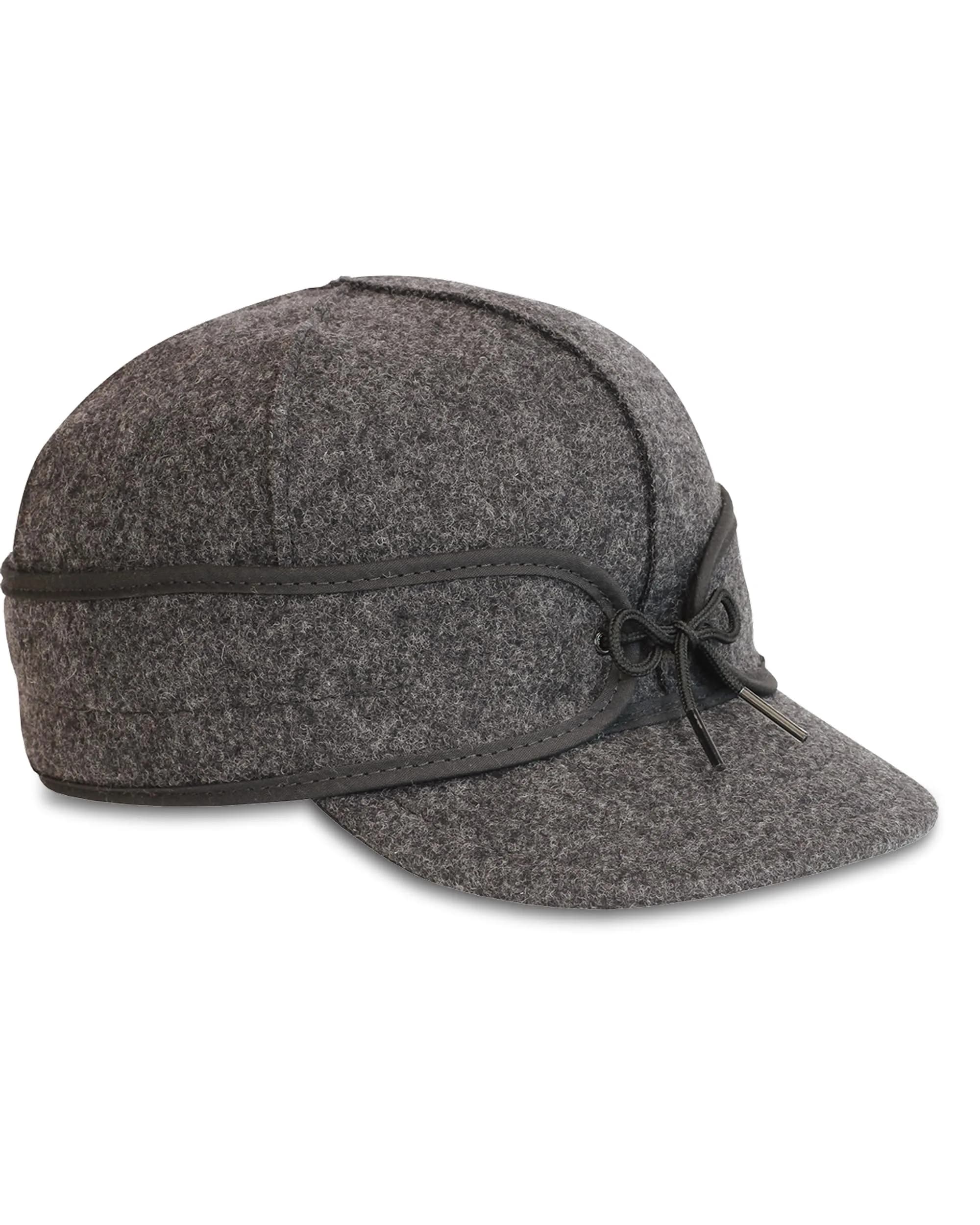 Stormy Kromer The Original Cap, Charcoal, Size 7 3/8 | Heritage Winter Hat with Earflaps — 7 3/8