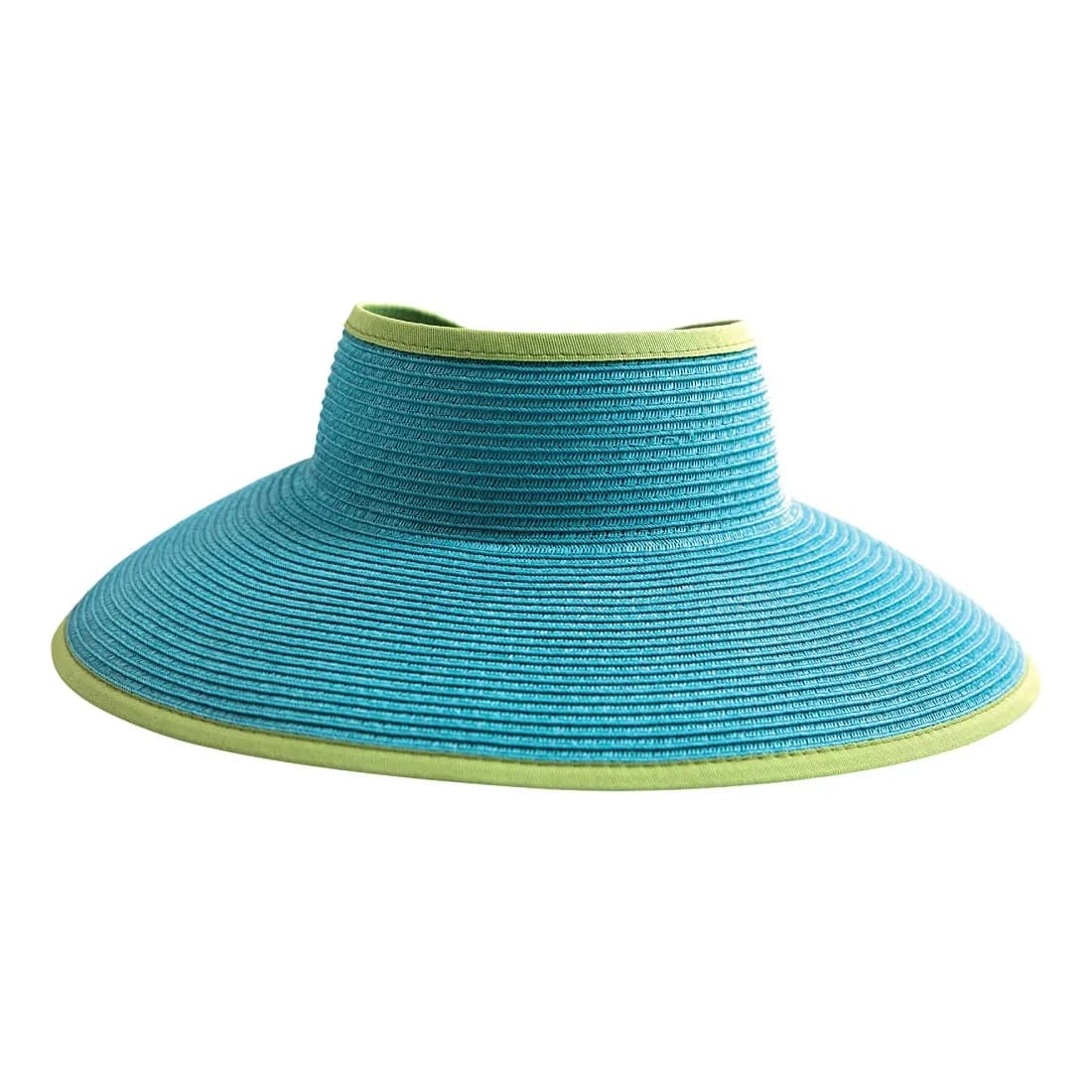 San Diego Hat Company's Signature Women's Ultrabraid Large Brim Visor Aqua Lime | UPF 50 Sun Protection — Aqua Lime