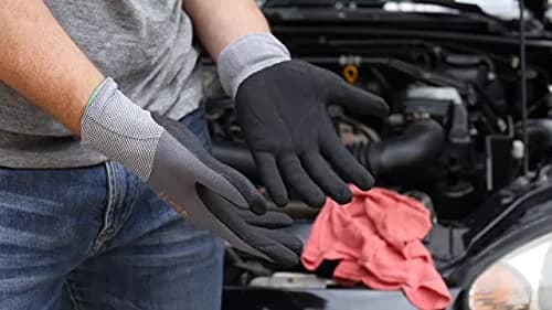 G & F Products Endurance Pro Seamless Knit Nylon Gloves XLARGE Pack of 12 | Micro Foam Nitrile Grip thumbnail 7