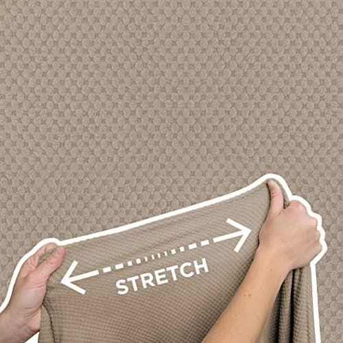 MAYTEX Pixel Ultra Soft Stretch 2 Piece Loveseat Furniture Cover Slipcover, Sand | Fits Loveseats up to 73" Long thumbnail 5