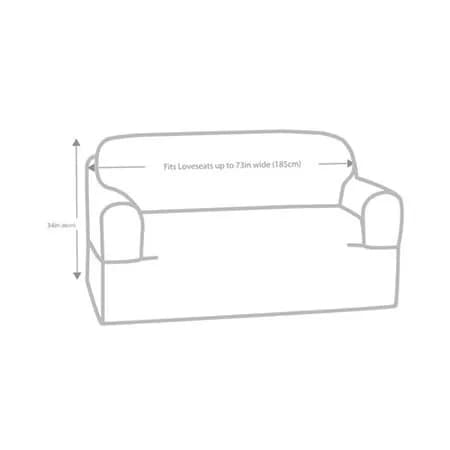 MAYTEX Pixel Ultra Soft Stretch Slipcover, 2-Piece Sofa, Sand | Fits Sofas up to 96" Long - view 4