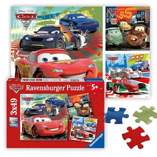 Ravensburger Disney Cars: Worldwide Racing Fun 49 Piece Jigsaw Puzzle Set for Kids Age 5+ | Screen-Free, Premium Quality thumbnail 1