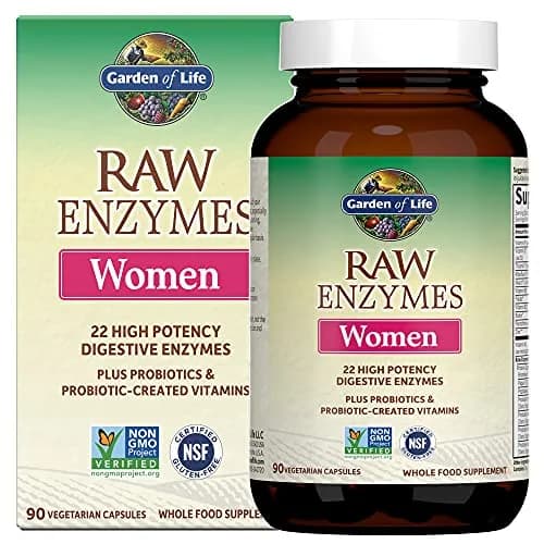 Garden of Life RAW Enzymes for Women 90 Capsules | Digestive Enzyme Supplement for Women thumbnail 1