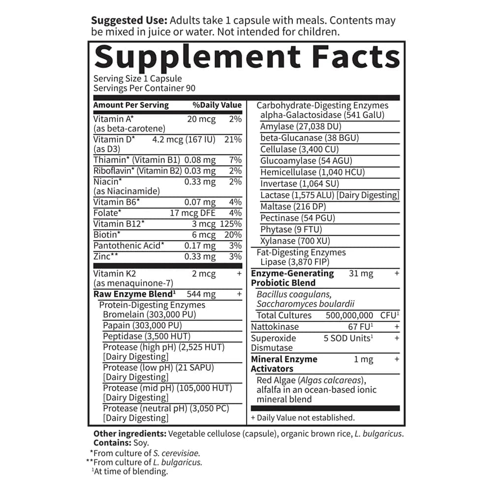 Garden of Life RAW Enzymes for Women 90 Capsules | Digestive Enzyme Supplement for Women - view 6