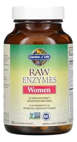 Garden of Life RAW Enzymes for Women 90 Capsules | Digestive Enzyme Supplement for Women thumbnail 3