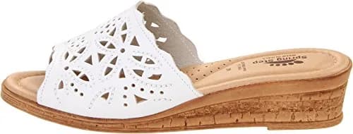 Spring Step Estella Wedge Sandal - White - EU 42 / US 10.5-11 | Elegant Italian Leather Design with 1.75 in Wedge thumbnail 2
