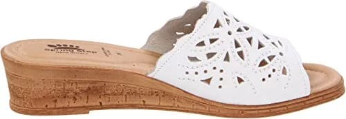 Spring Step Estella Wedge Sandal - White - EU 42 / US 10.5-11 | Elegant Italian Leather Design with 1.75 in Wedge thumbnail 5