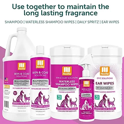 Nootie Japanese Cherry Blossom Pet Shampoo for Sensitive Skin 473ml (16 fl oz) | Revitalizes Dry Skin & Coat thumbnail 6