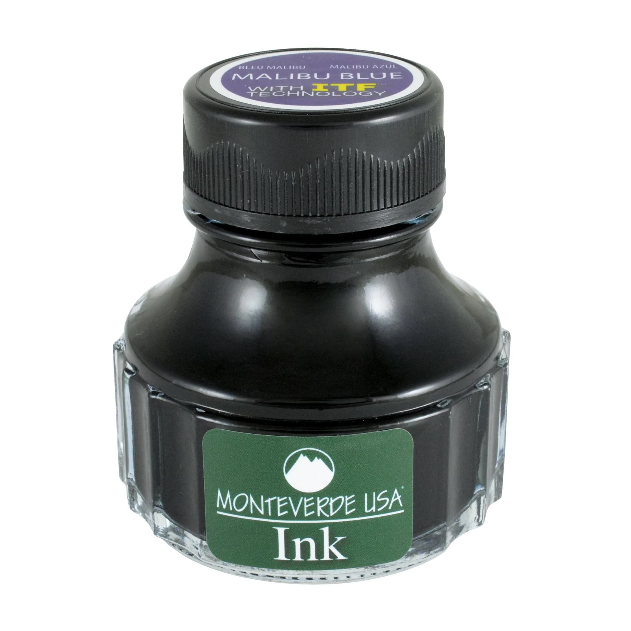 Monteverde Liquid Ink with ITF Technology 90ml Malibu Blue | Smooth, Fade-Resistant Fountain Pen Ink