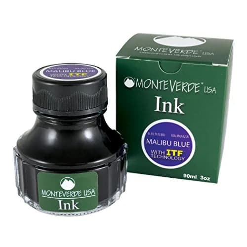 Monteverde Liquid Ink with ITF Technology 90ml Malibu Blue | Smooth, Fade-Resistant Fountain Pen Ink thumbnail 4
