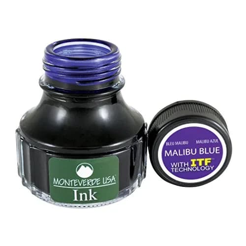 Monteverde Liquid Ink with ITF Technology 90ml Malibu Blue | Smooth, Fade-Resistant Fountain Pen Ink thumbnail 3