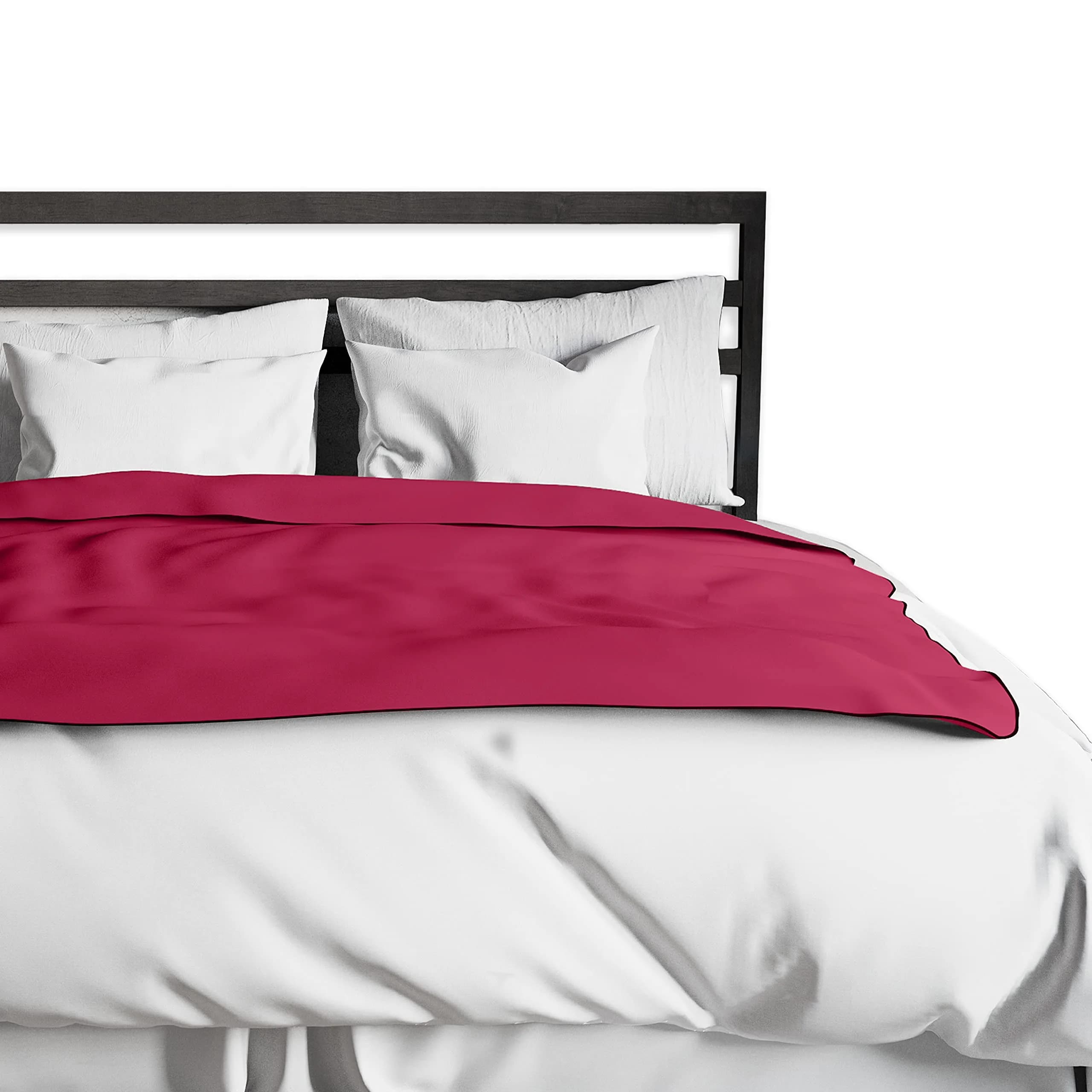 Liberator Decor Fascinator Throw - Moisture Proof Sensual Blanket, Merlot Microvelvet, 72x54 Inch | Waterproof, Reversible, Made in USA