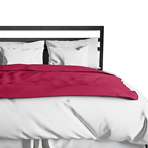 Liberator Decor Fascinator Throw - Moisture Proof Sensual Blanket, Merlot Microvelvet, 72x54 Inch | Waterproof, Reversible, Made in USA thumbnail 1
