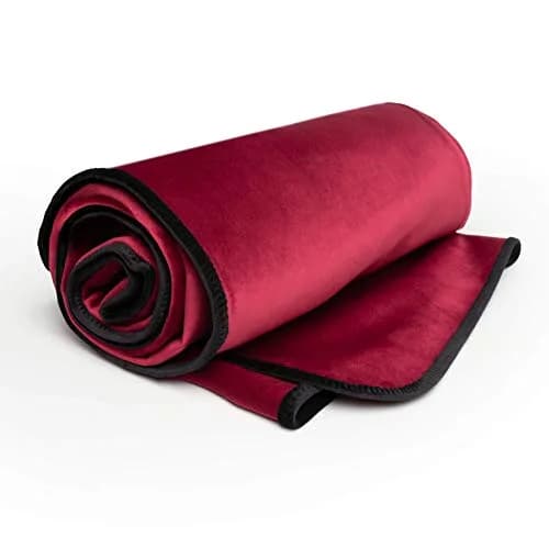 Liberator Decor Fascinator Throw - Moisture Proof Sensual Blanket, Merlot Microvelvet, 72x54 Inch | Waterproof, Reversible, Made in USA thumbnail 4
